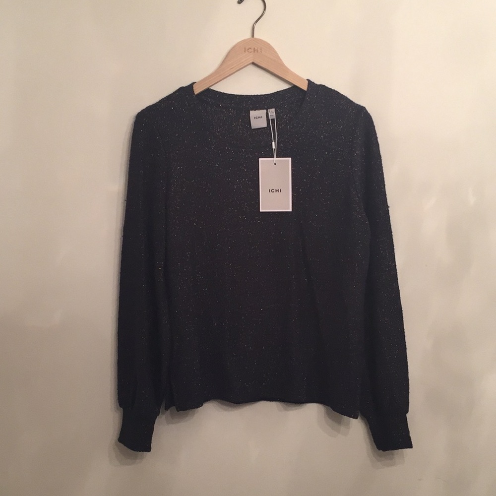 Cool scoop metallic sweater